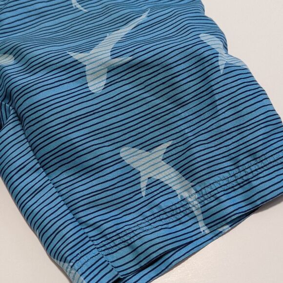 Tucker + Tate Blue Shark Print Swim Shorts trunks spring summer camp boys size 6 - Picture 4 of 7